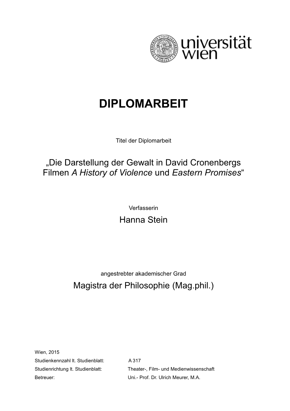 Diplomarbeit