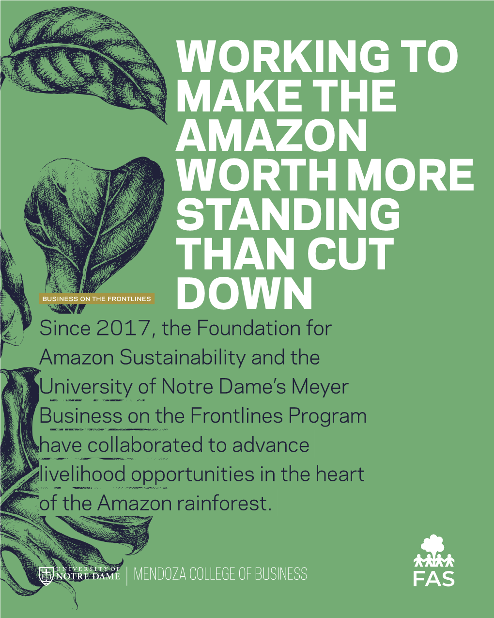 Working to Make the Amazon Worth More Standing Than
