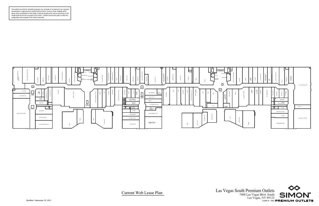 Las Vegas South Premium Outlets Current Web Lease Plan 7400 Las Vegas Blvd