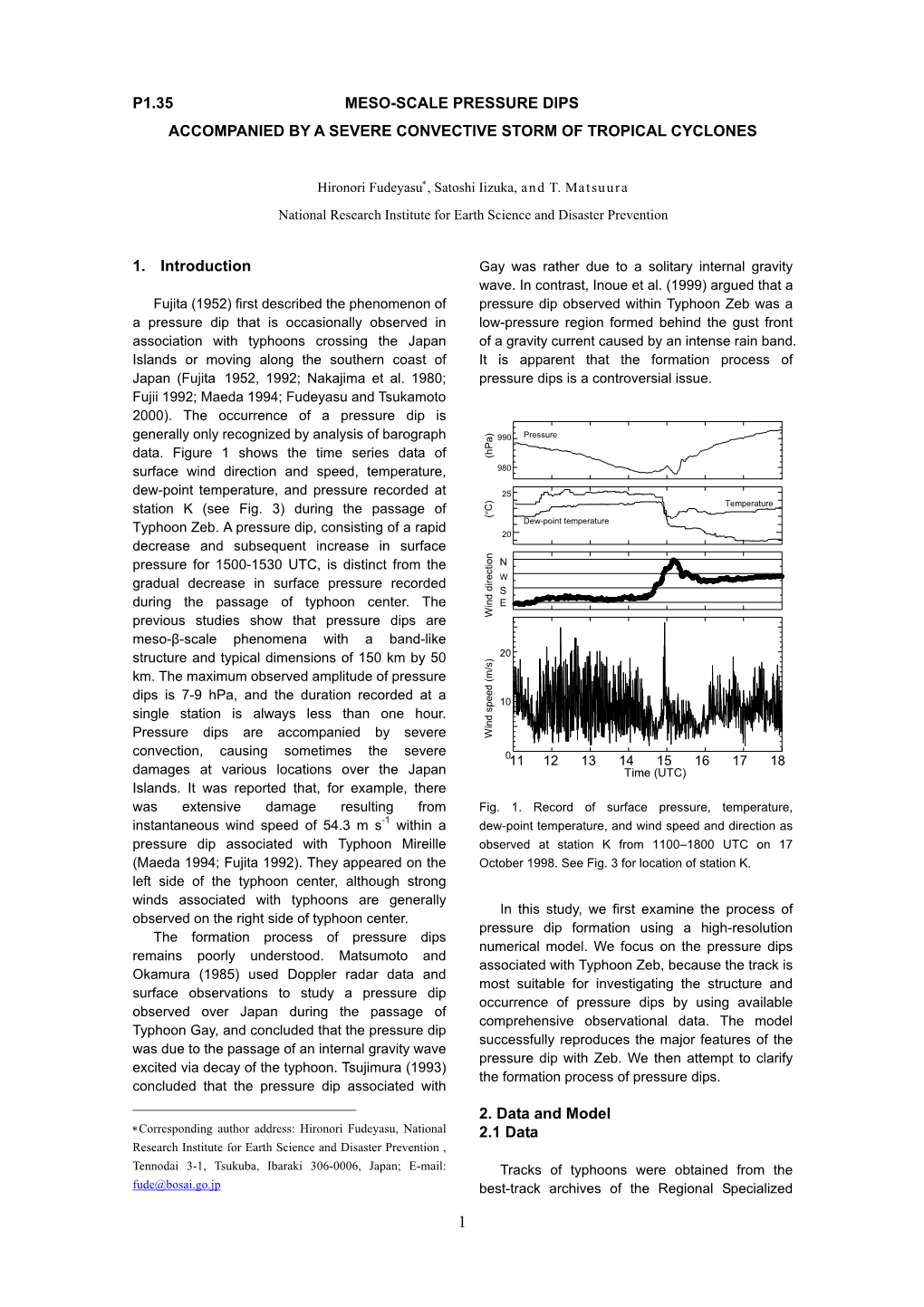 1 P1.35 Meso-Scale Pressure Dips Accompanied by A