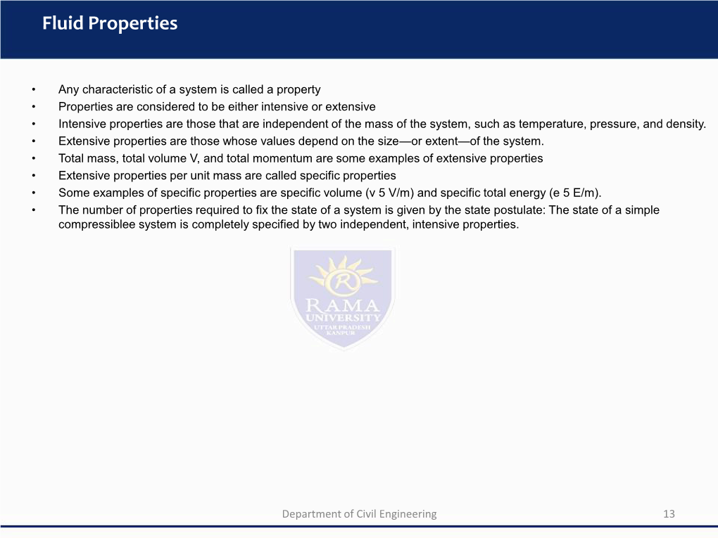 Fluid Properties