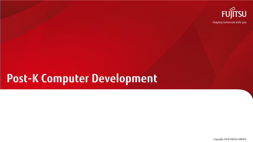 Post-K Computer Development