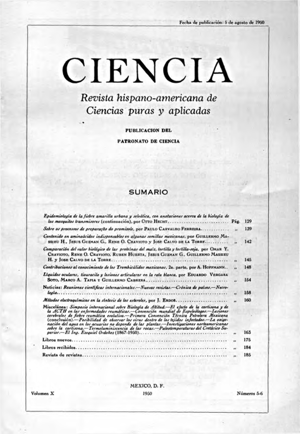 CIENCIA Revista Hispano-Americana De Ciencias Puras Y Aplicadas