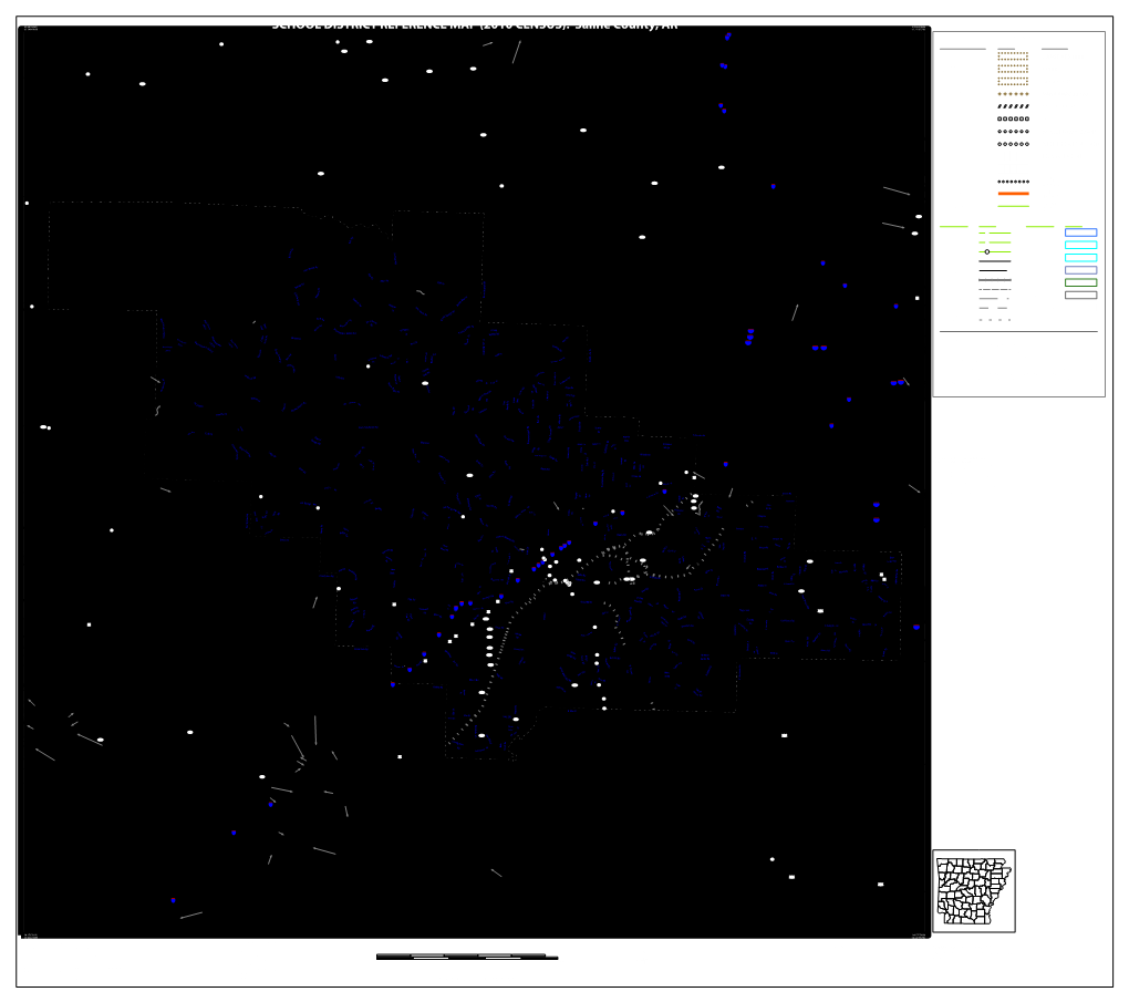 SCHOOL DISTRICT REFERENCE MAP (2010 CENSUS): Saline County, AR