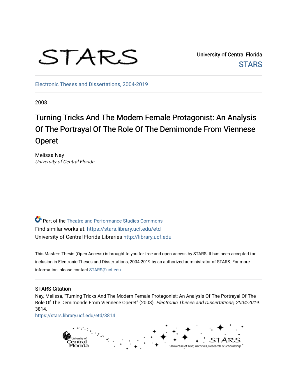 Turning Tricks and the Modern Female Protagonist: an Analysis of the Portrayal of the Role of the Demimonde from Viennese Operet