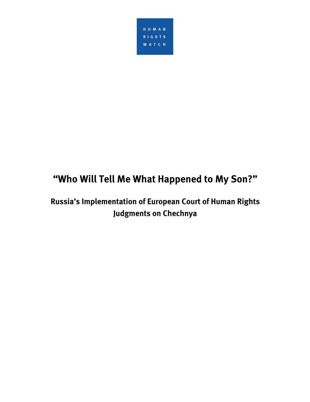 Russia's Implementation of European Court Of