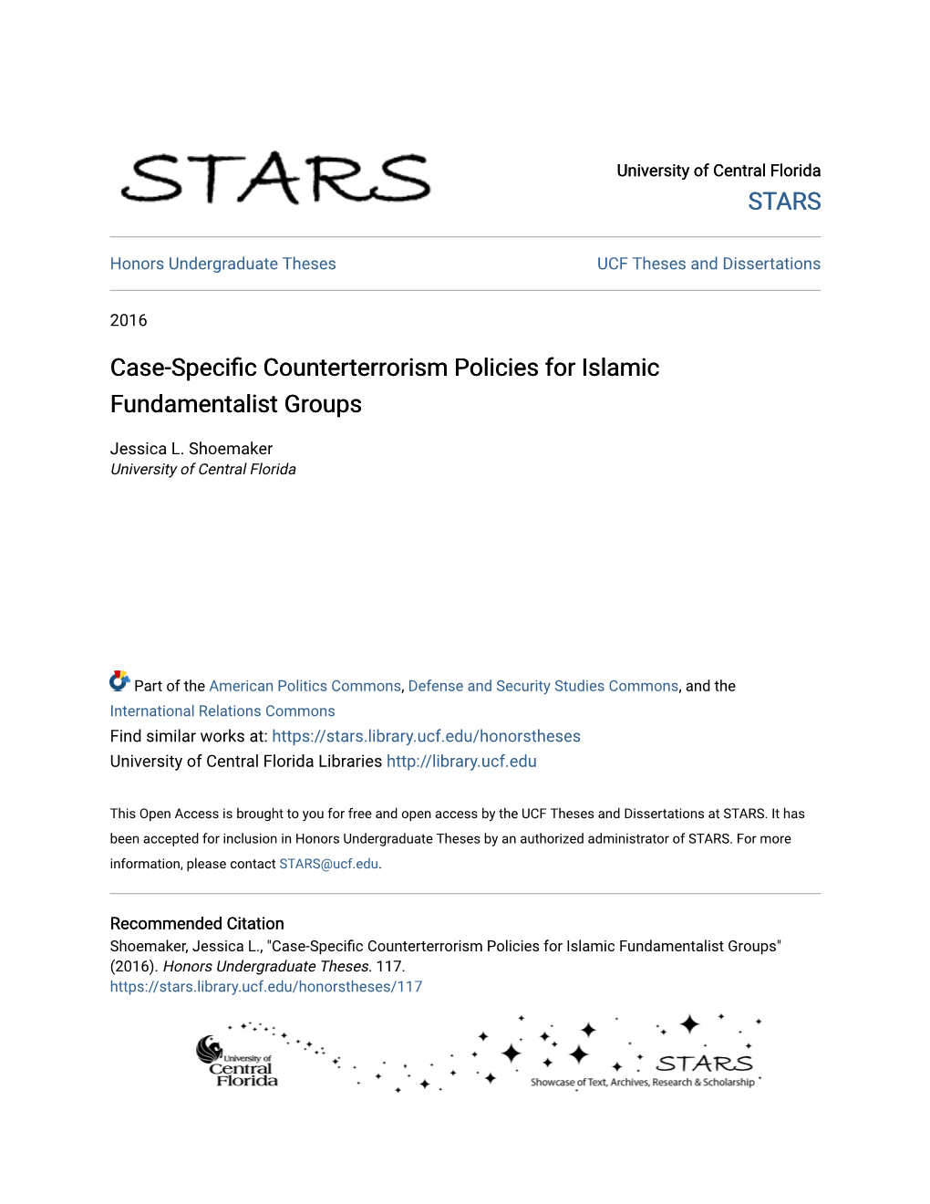 Case-Specific Counterterrorism Policies for Islamic Fundamentalist Groups