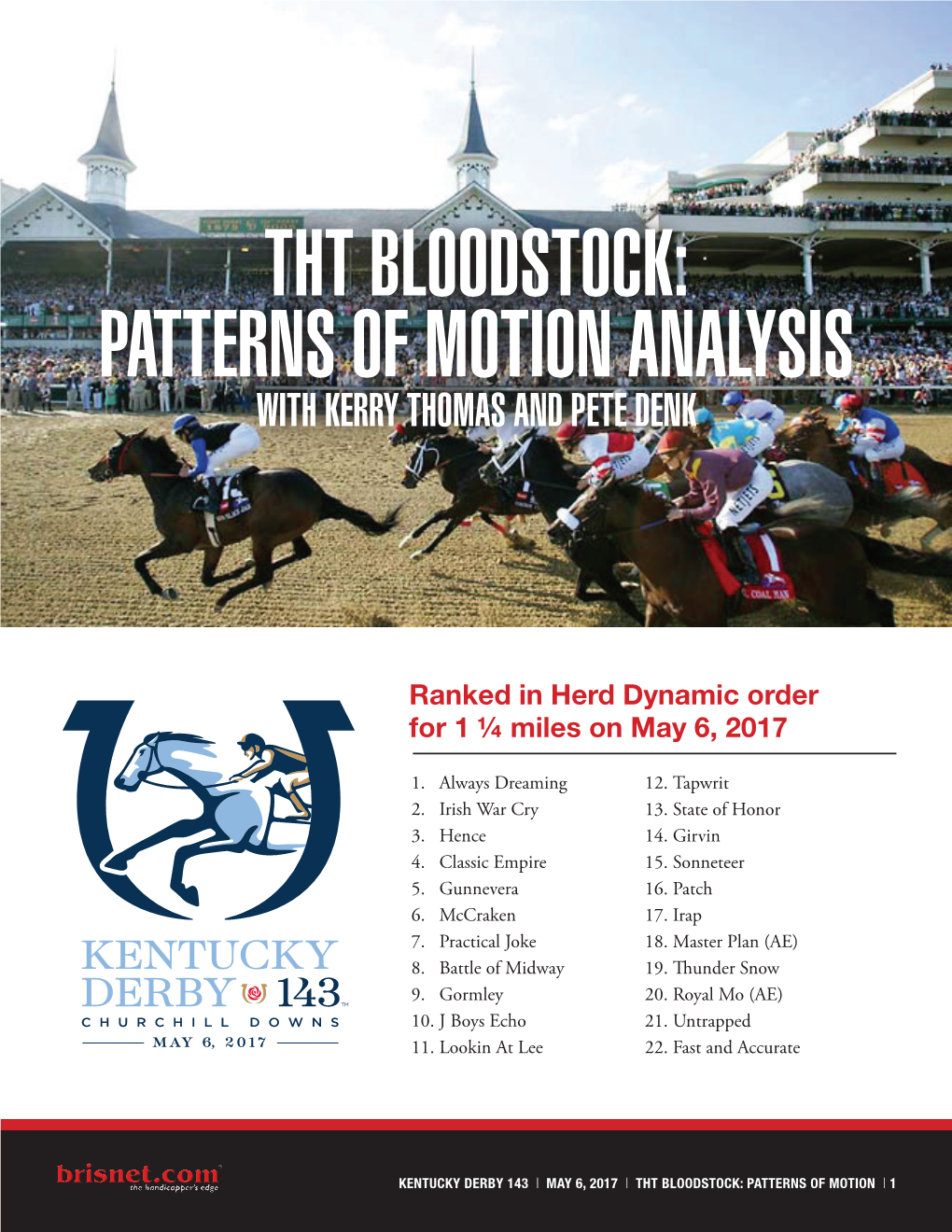 Tht Bloodstock: Patterns of Motion Analysis with Kerry Thomas and Pete Denk