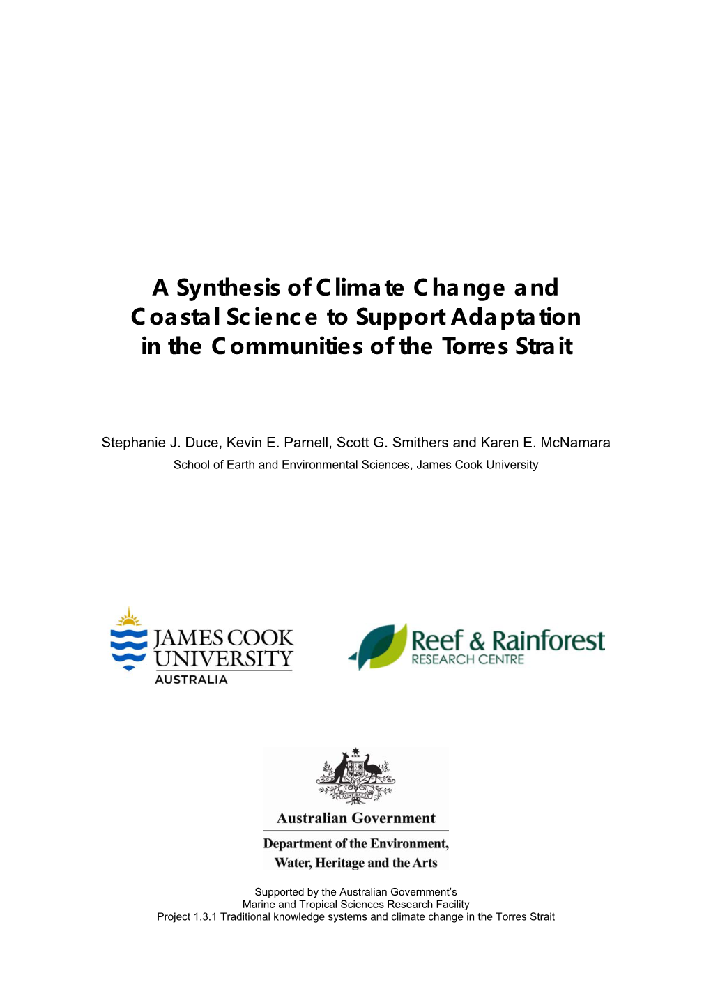 A Synthesis of Climate Change and Coastal Science to Support Adaptation in the Communities of the Torres Strait