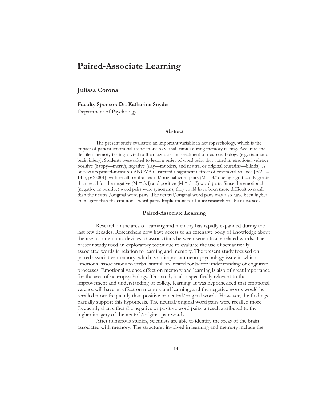 Paired-Associate Learning