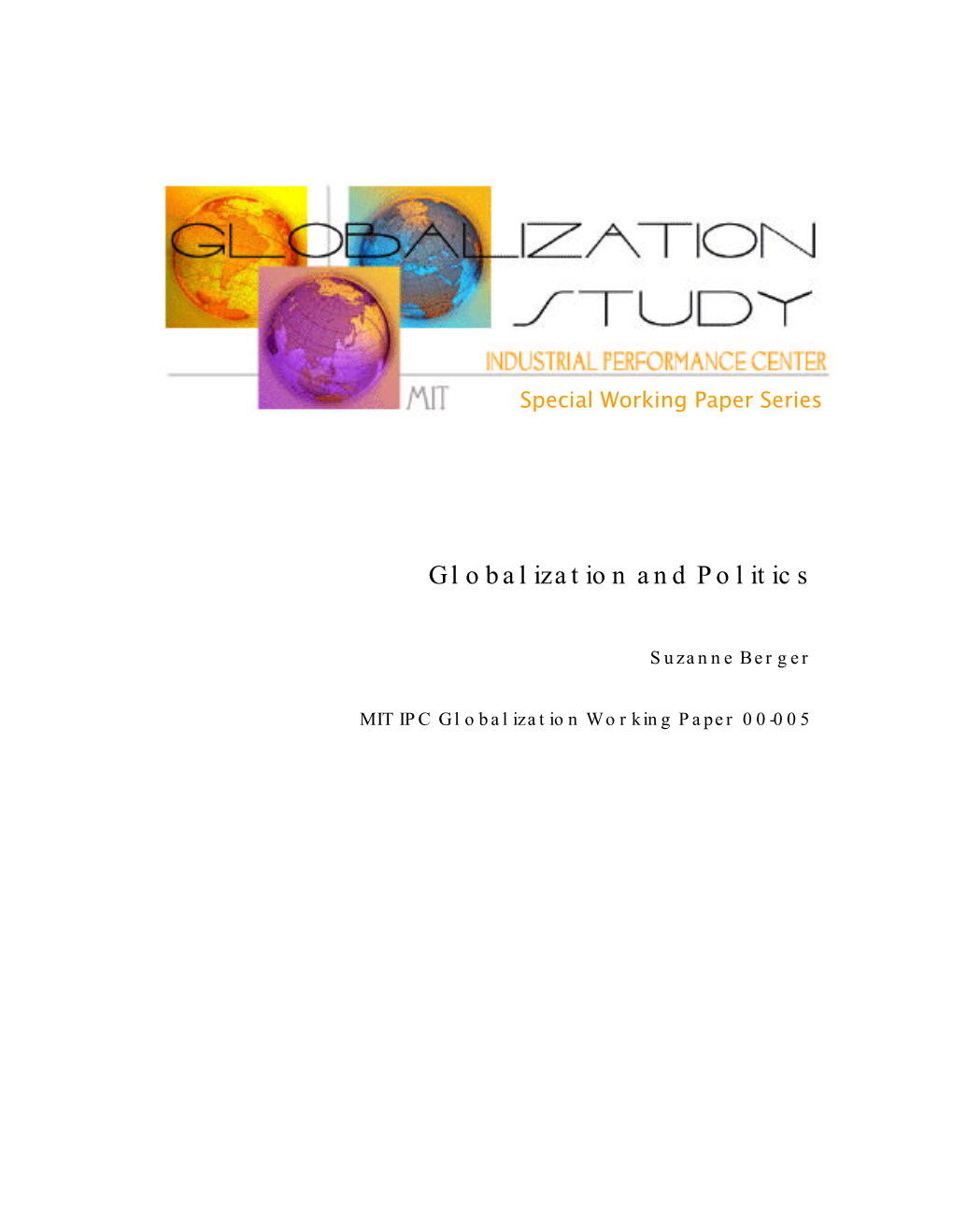 Globalization and Politics