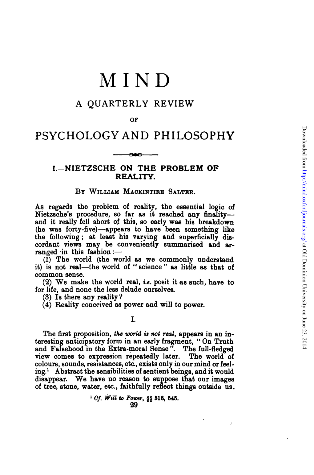 Psychology and Philosophy