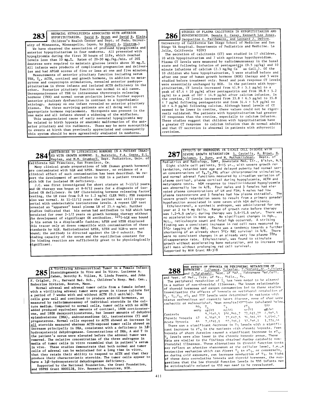 2831 Neonatal Hypoglycemia Associated with Anterior