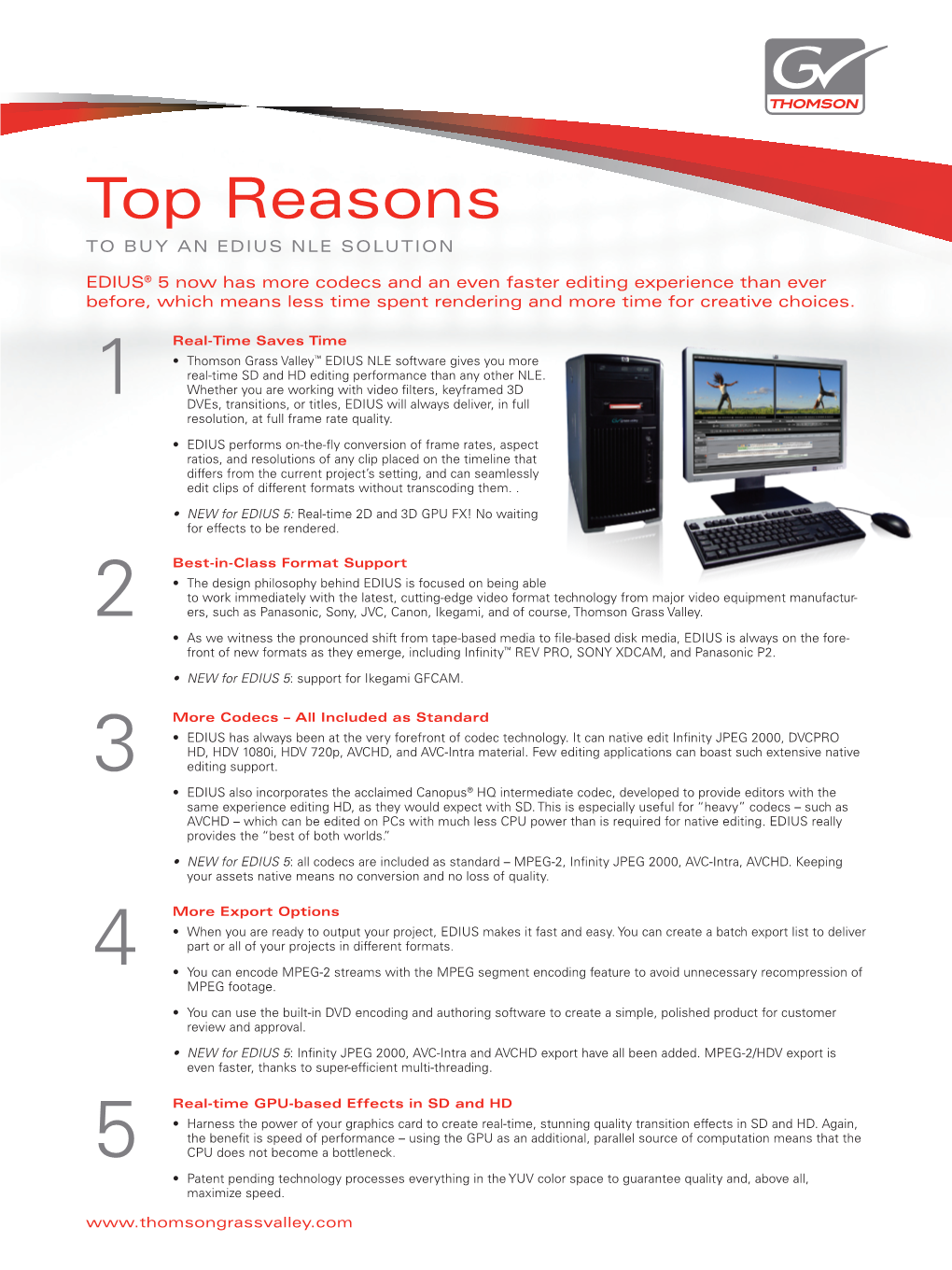 Top Reasons to Buy and EDIUS NLE Solution