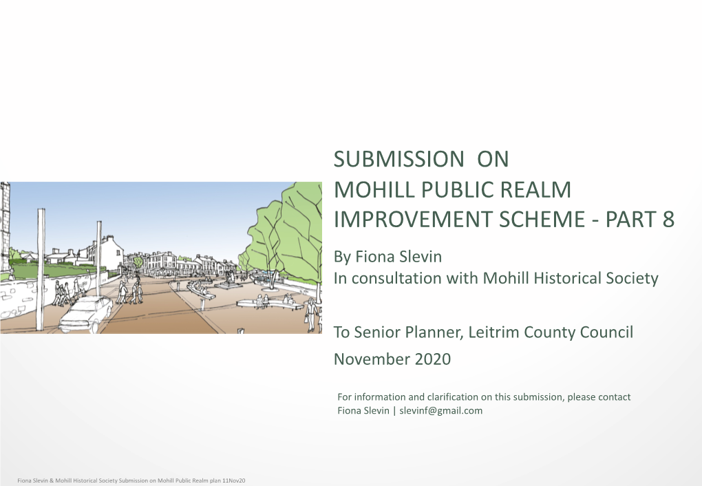 MOHILL PUBLIC REALM IMPROVEMENT SCHEME - PART 8 by Fiona Slevin in Consultation with Mohill Historical Society