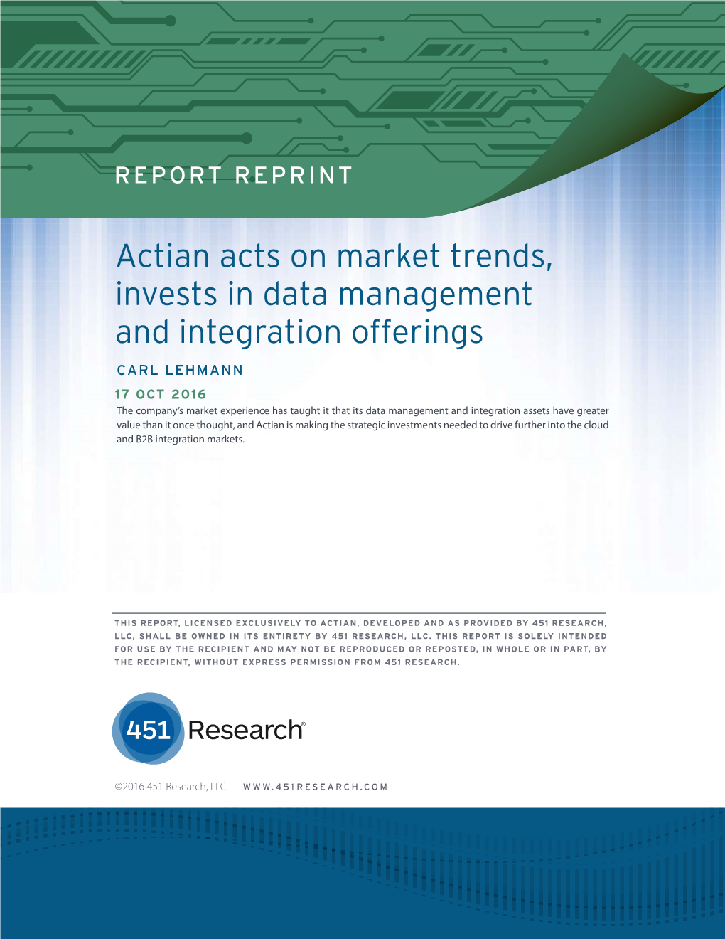 Actian Acts on Market Trends, Invests in Data Management And