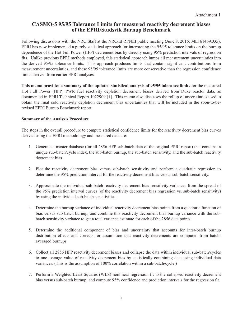 CASMO-5 95/95 Tolerance Limits for Measured Reactivity Decrement Biases of the EPRI/Studsvik Burnup Benchmark