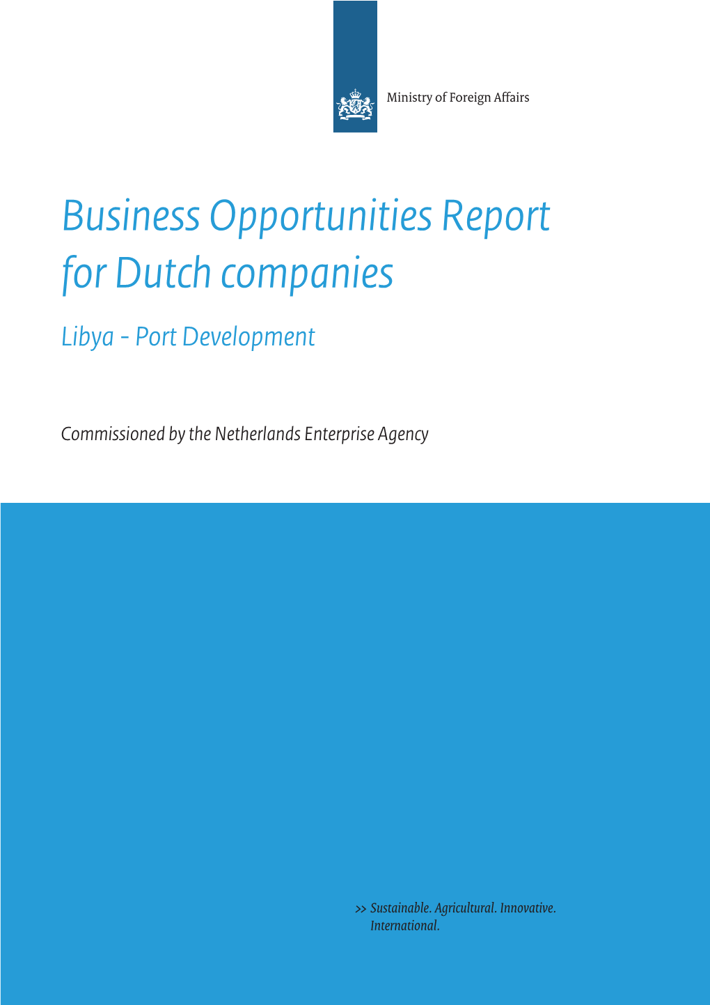 Business Opportunities Report for Dutch Companies Libya - Port 8Yjy`Cdaybh