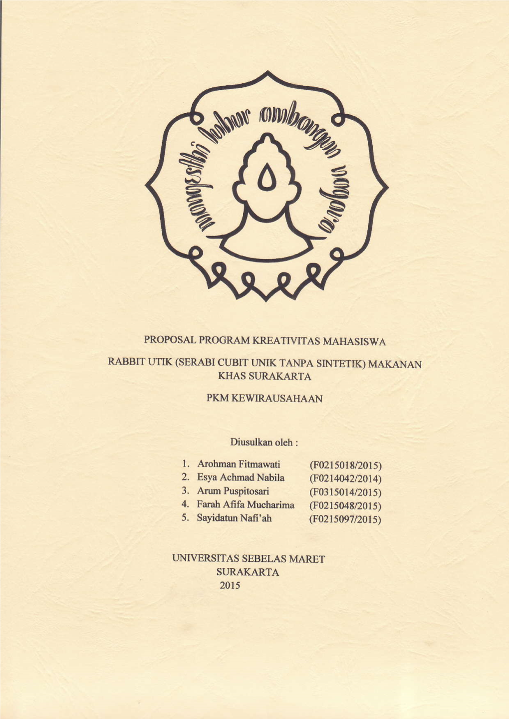 Proposal Program Kreativitas Mahasiswa