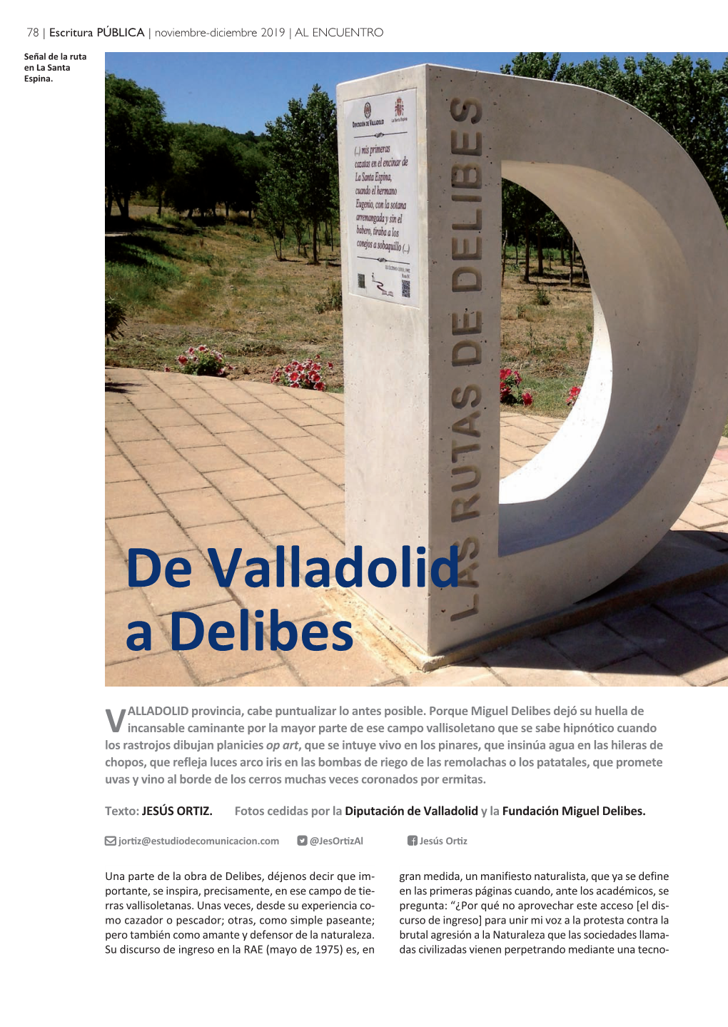 AL ENCUENTRO De Valladolid a Delibes