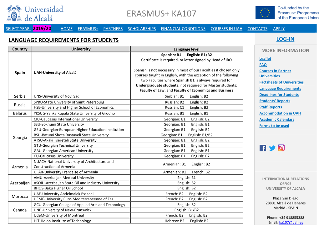 Language Requirements