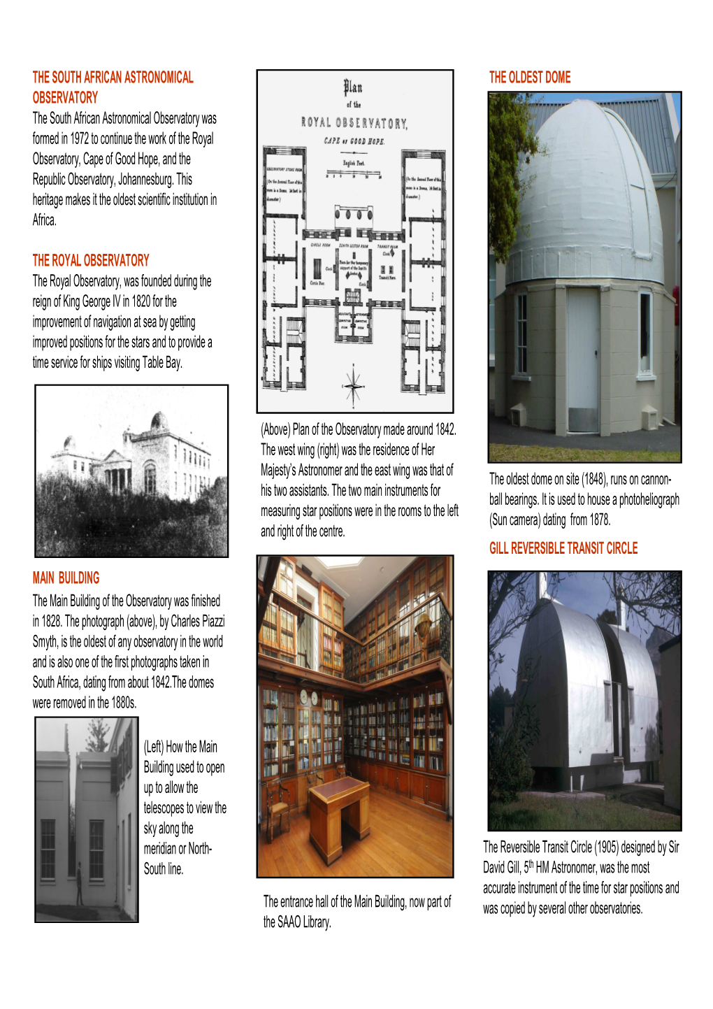 Royal Observatory, Cape of Good Hope, and the Republic Observatory, Johannesburg