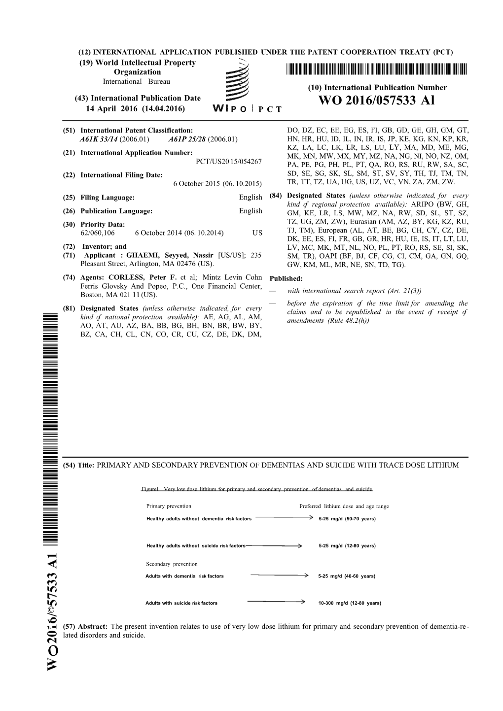 WO 2016/057533 Al 14 April 2016 (14.04.2016) P O P C T