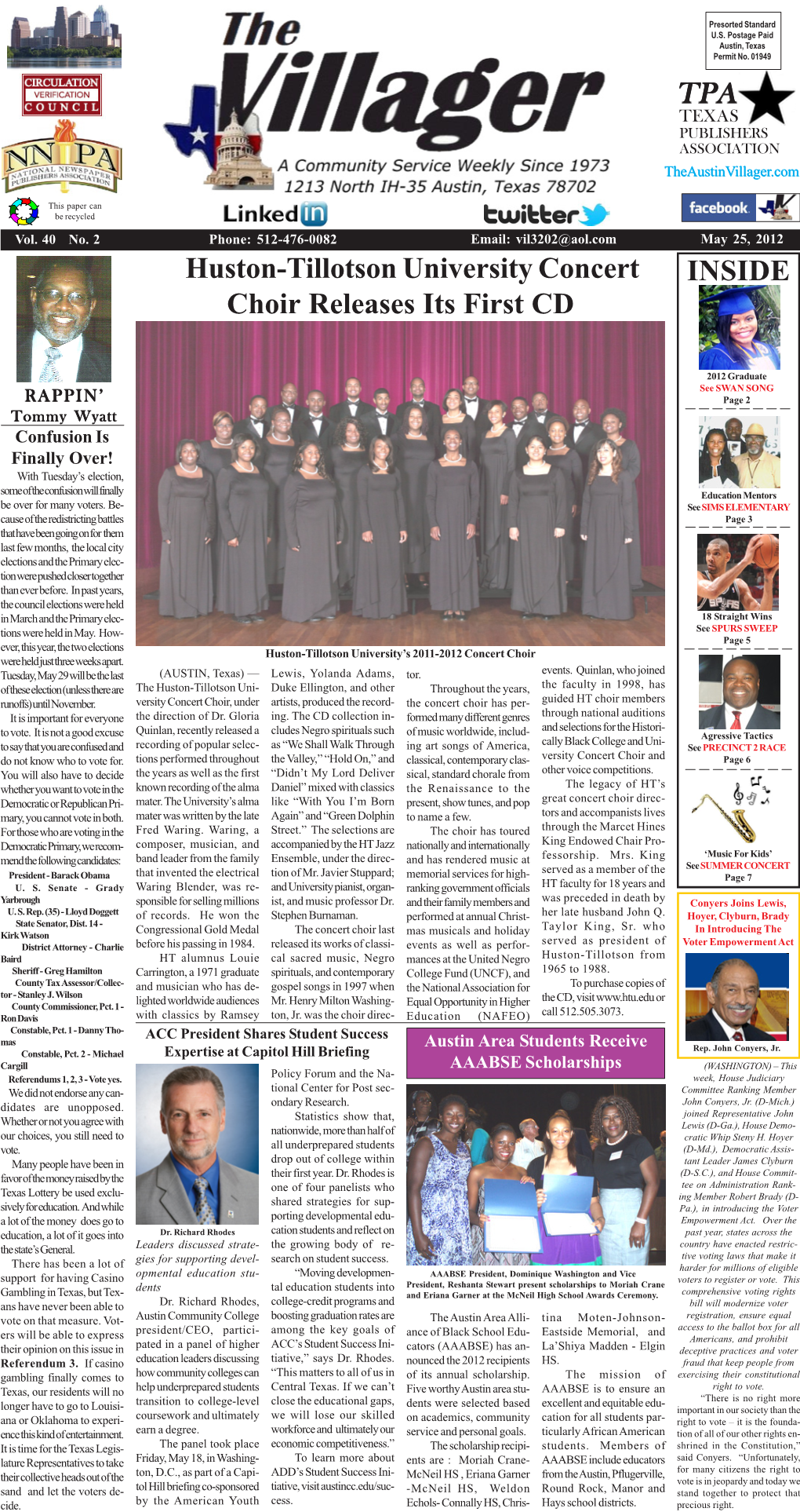 TPA INSIDE Huston-Tillotson University Concert Choir Releases