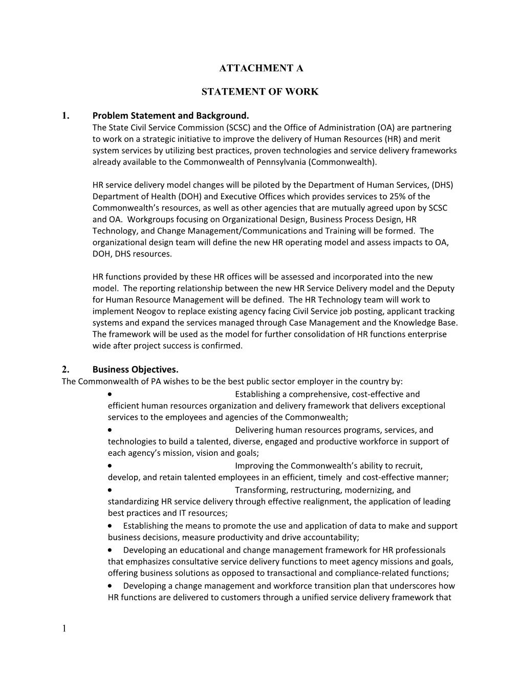 Custom System Development Statement of Work Template