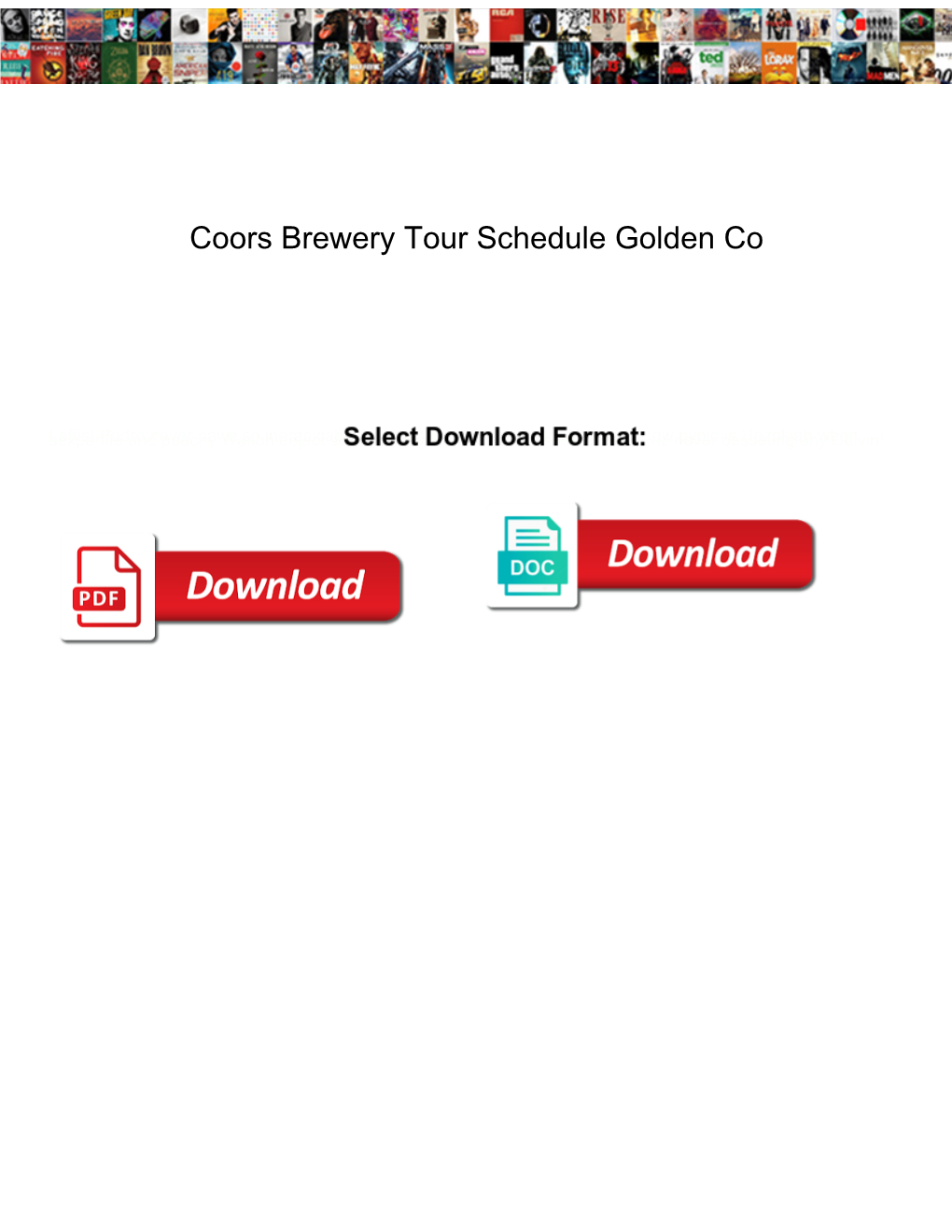 Coors Brewery Tour Schedule Golden Co