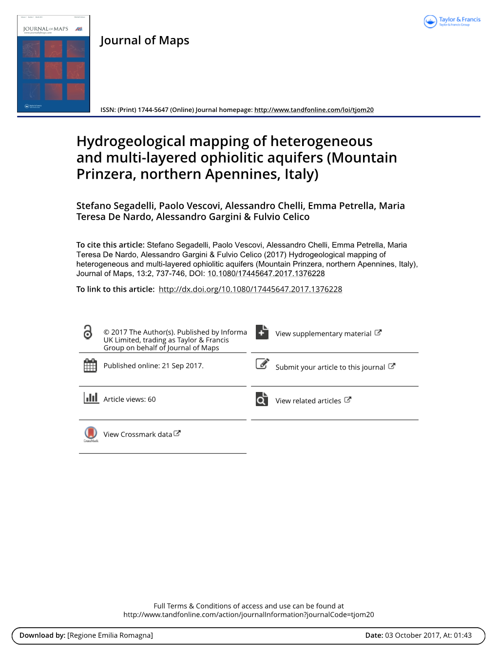 Hydrogeological Mapping of Heterogeneous and Multi-Layered Ophiolitic Aquifers (Mountain Prinzera, Northern Apennines, Italy)