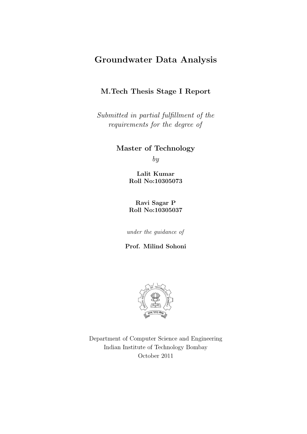 Groundwater Data Analysis