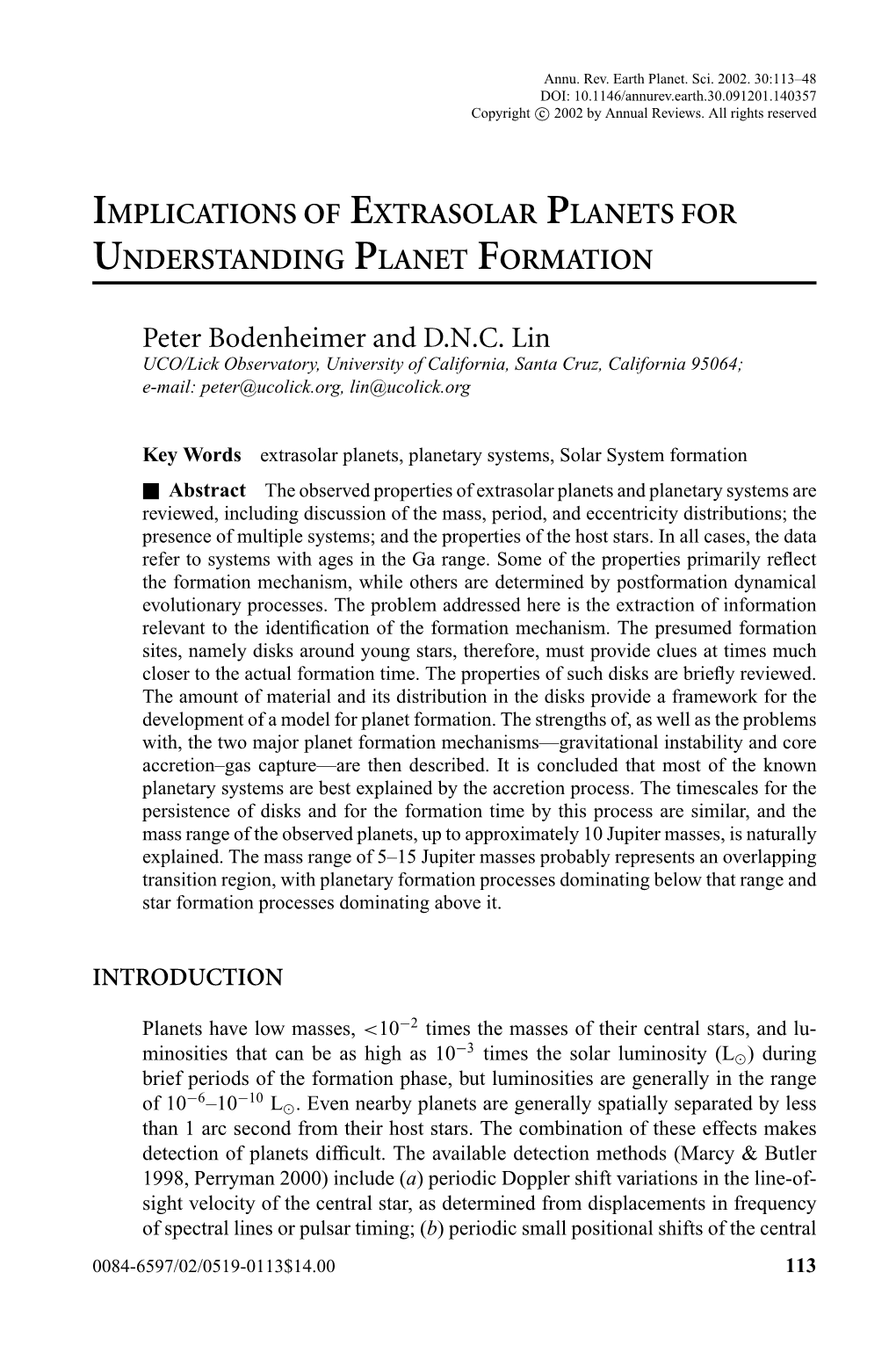 Implications of Extrasolar Planets for Understanding Planet Formation