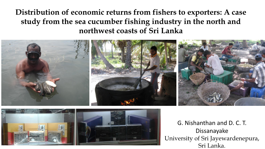 Distribution of Economic Returns from Fishers to Exporters: a Case Study from the Sea Cucumber Fishing Industry in the North and Northwest Coasts of Sri Lanka