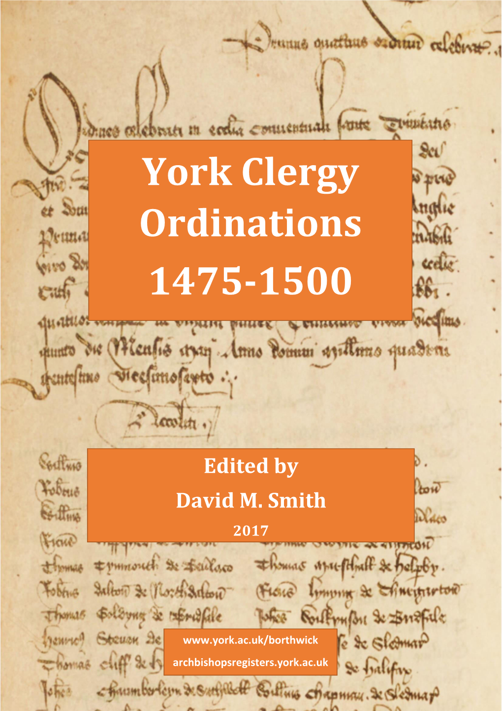 York Clergy Ordinations 1475-1500