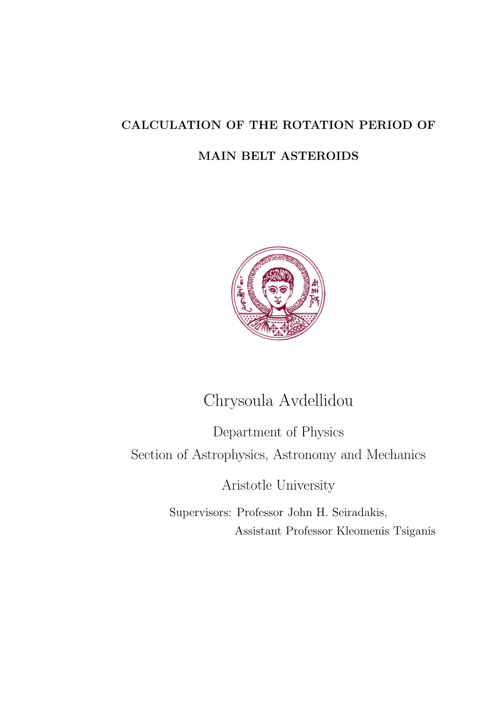 Calculation of the Rotation Period of Main Belt Asteroids