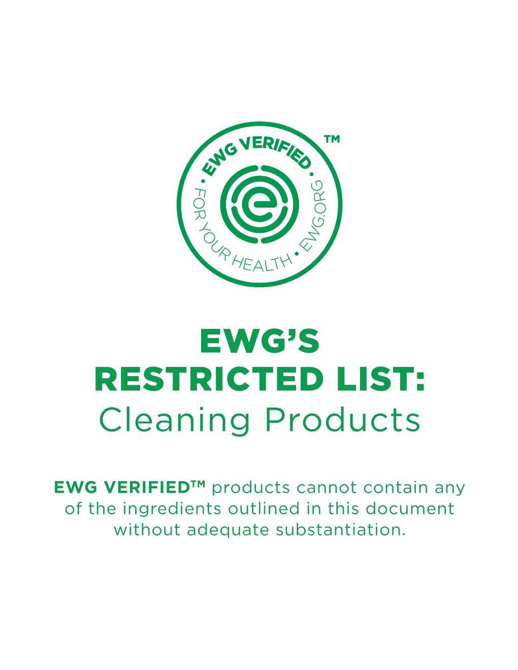 EWG's RESTRICTED LIST: Cleaning Products