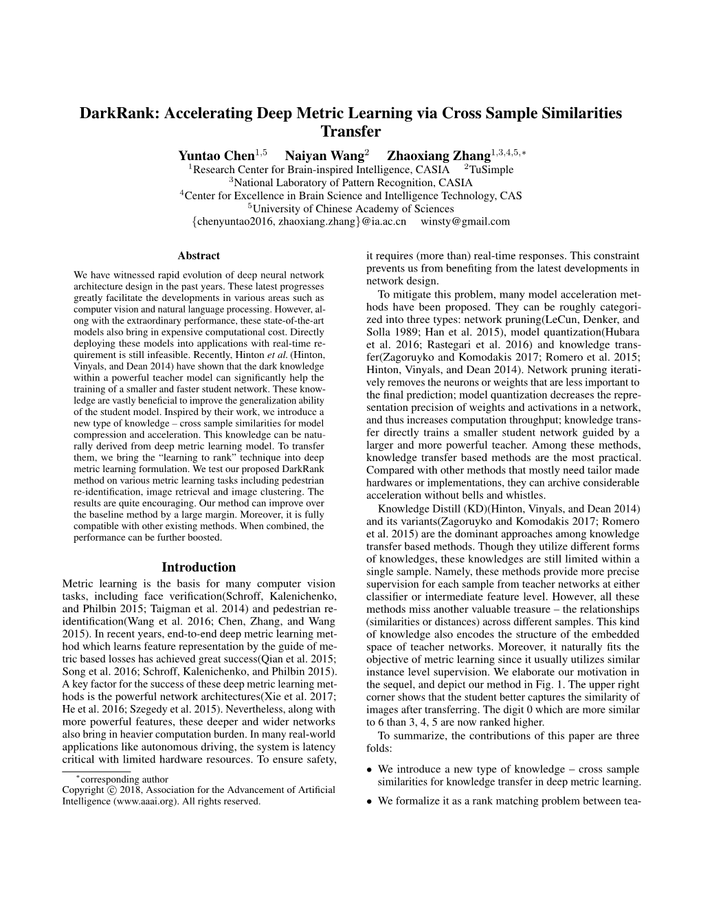 Accelerating Deep Metric Learning Via Cross Sample Similarities Transfer