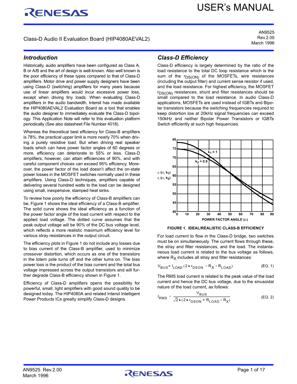 Class-D Audio Applications of The