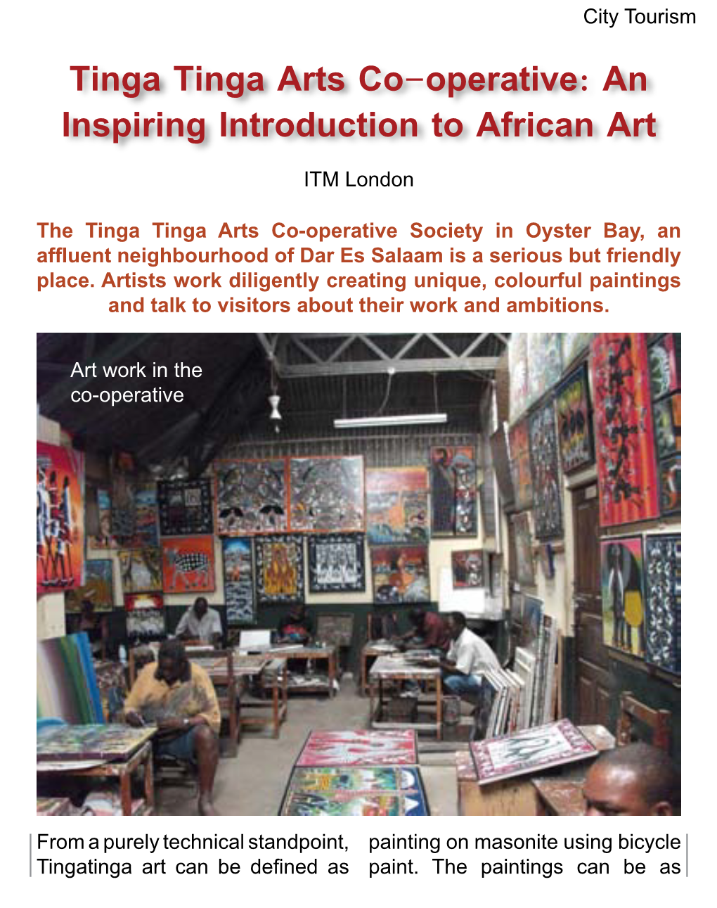 Tinga Tinga Arts Co-Operative: an Inspiring Introduction to African Art ITM London