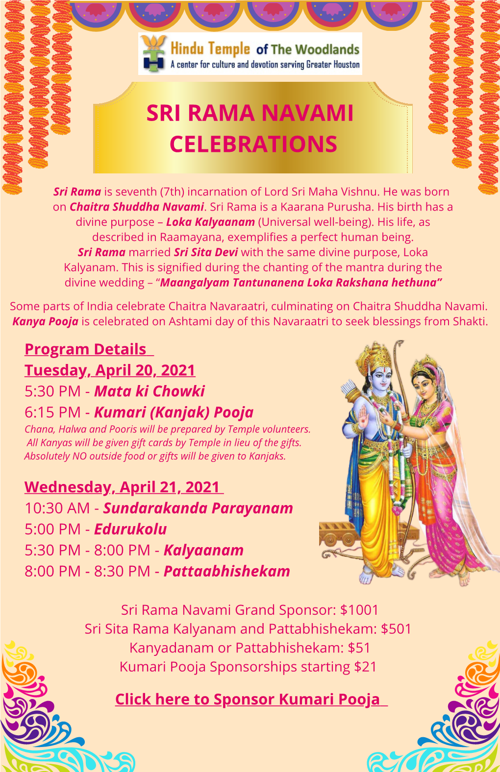 Sri Rama Navami Celebrations