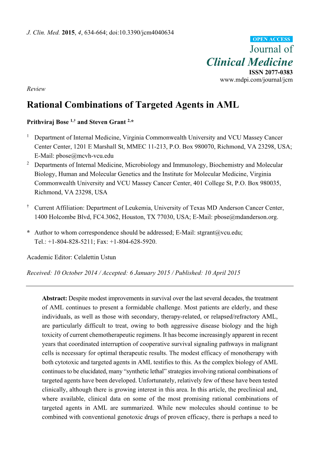 Rational Combinations of Targeted Agents in AML