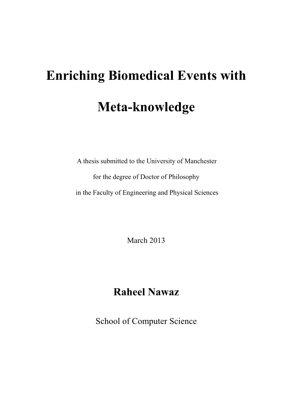 Enriching Biomedical Events with Meta-Knowledge