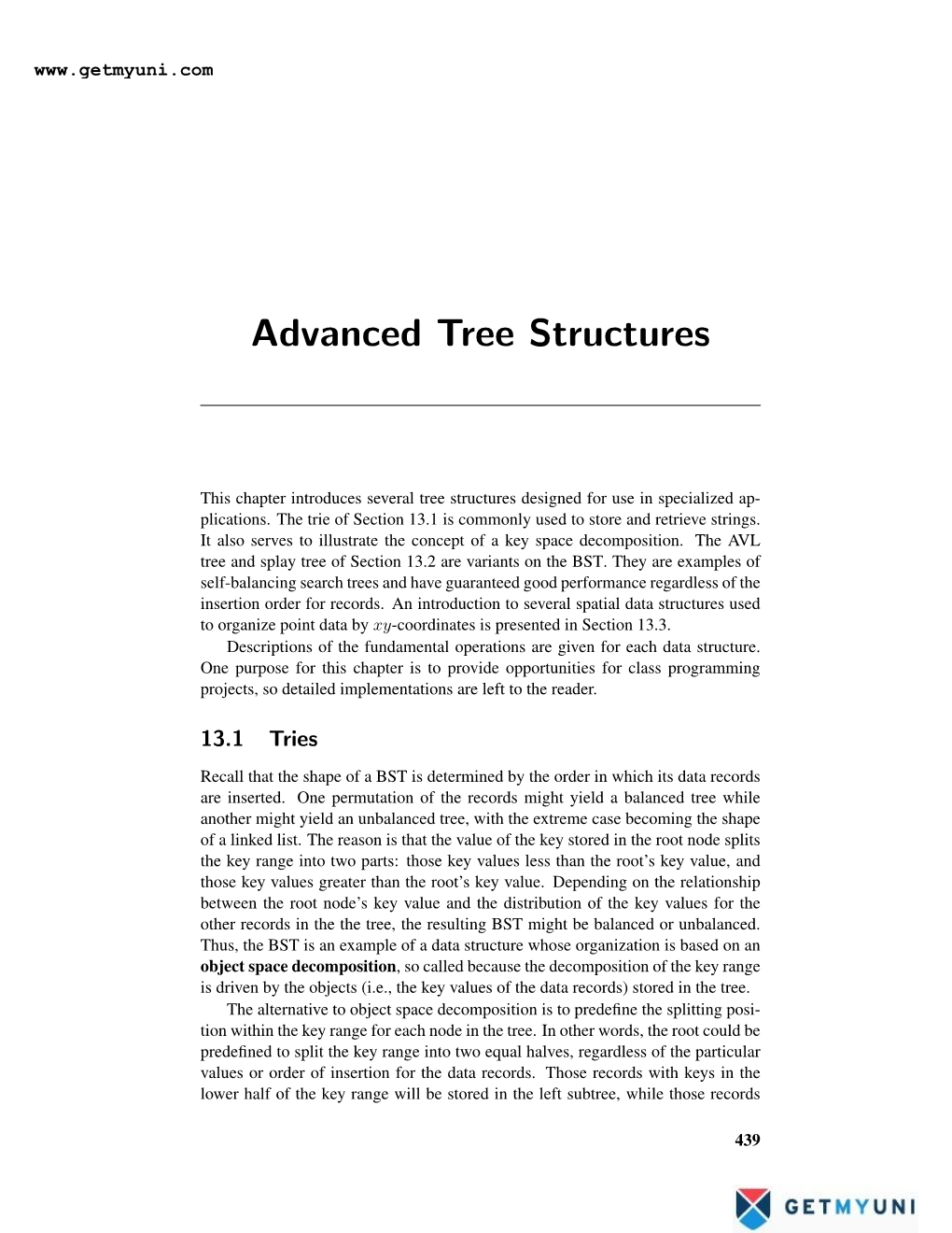 Advanced Tree Structures