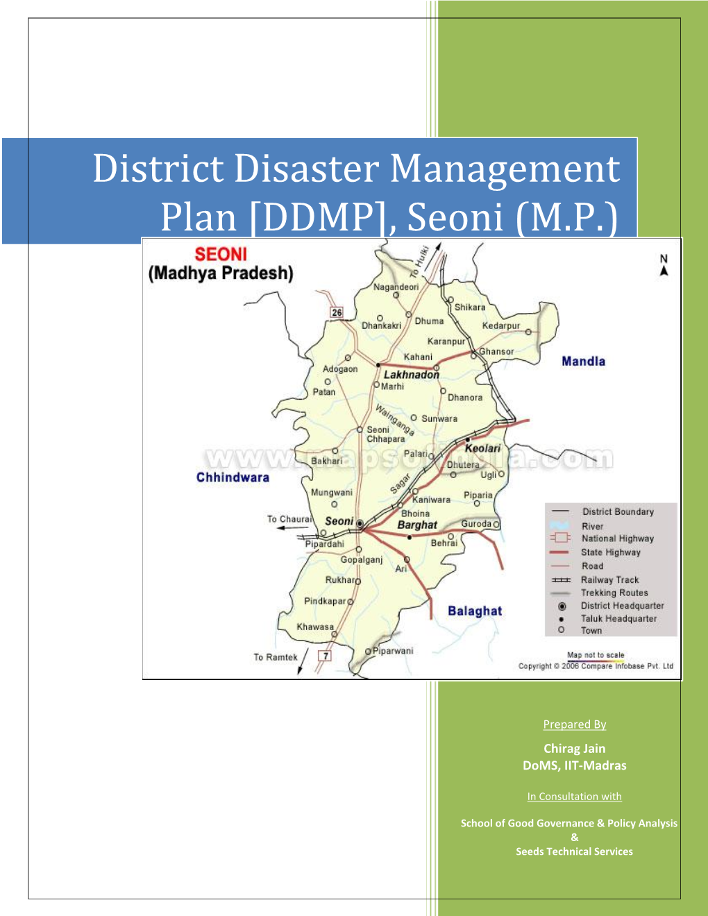 District Disaster Management Plan [DDMP], Seoni (M.P.)