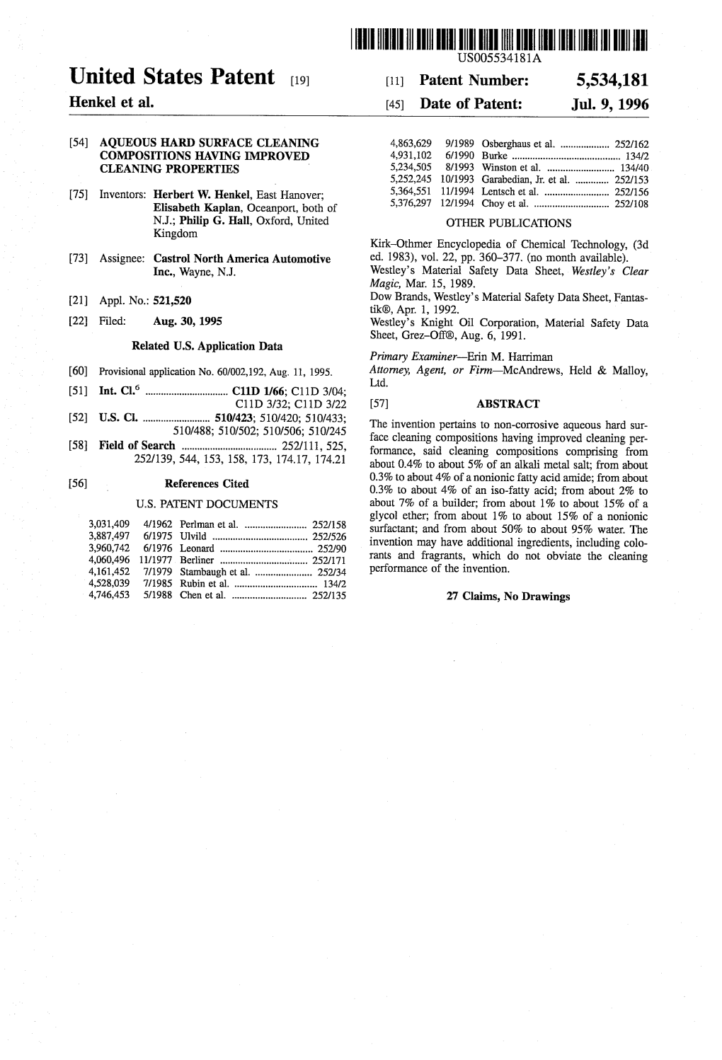 US5534181.Pdf