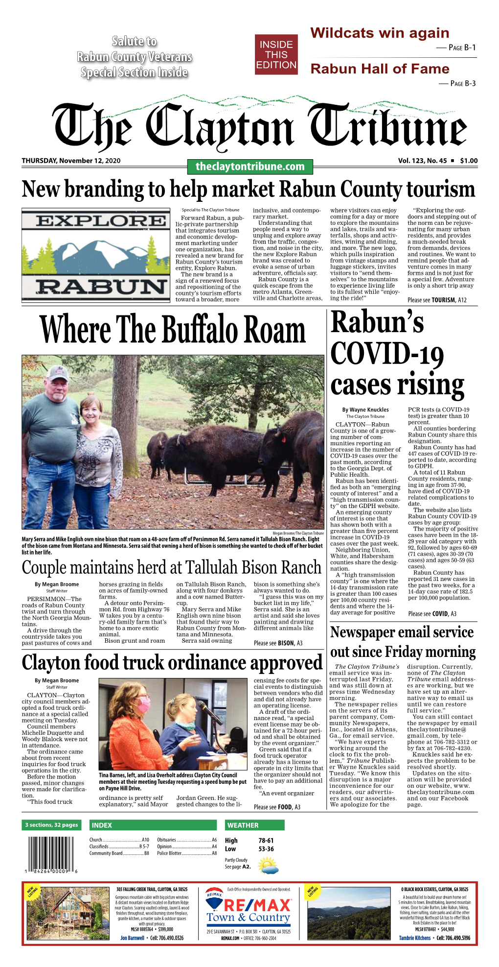 Where the Buffalo Roam Rabun’S COVID-19 Cases Rising