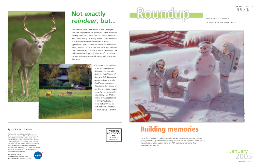 Building Memories the Roundup Is an Official Publication of the U.S