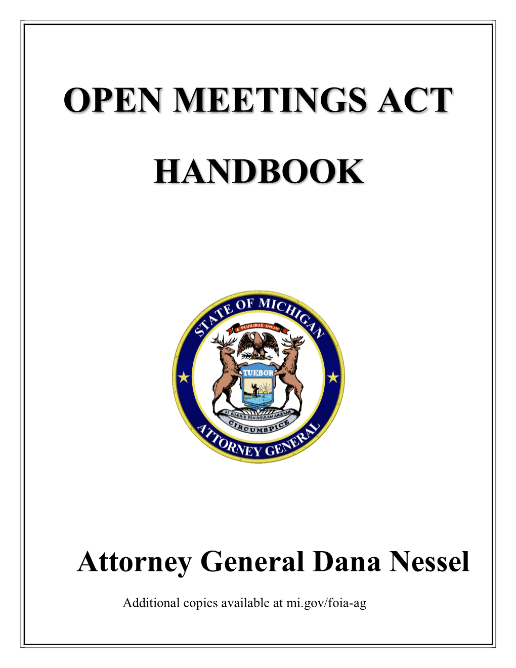 Open Meetings Act Handbook