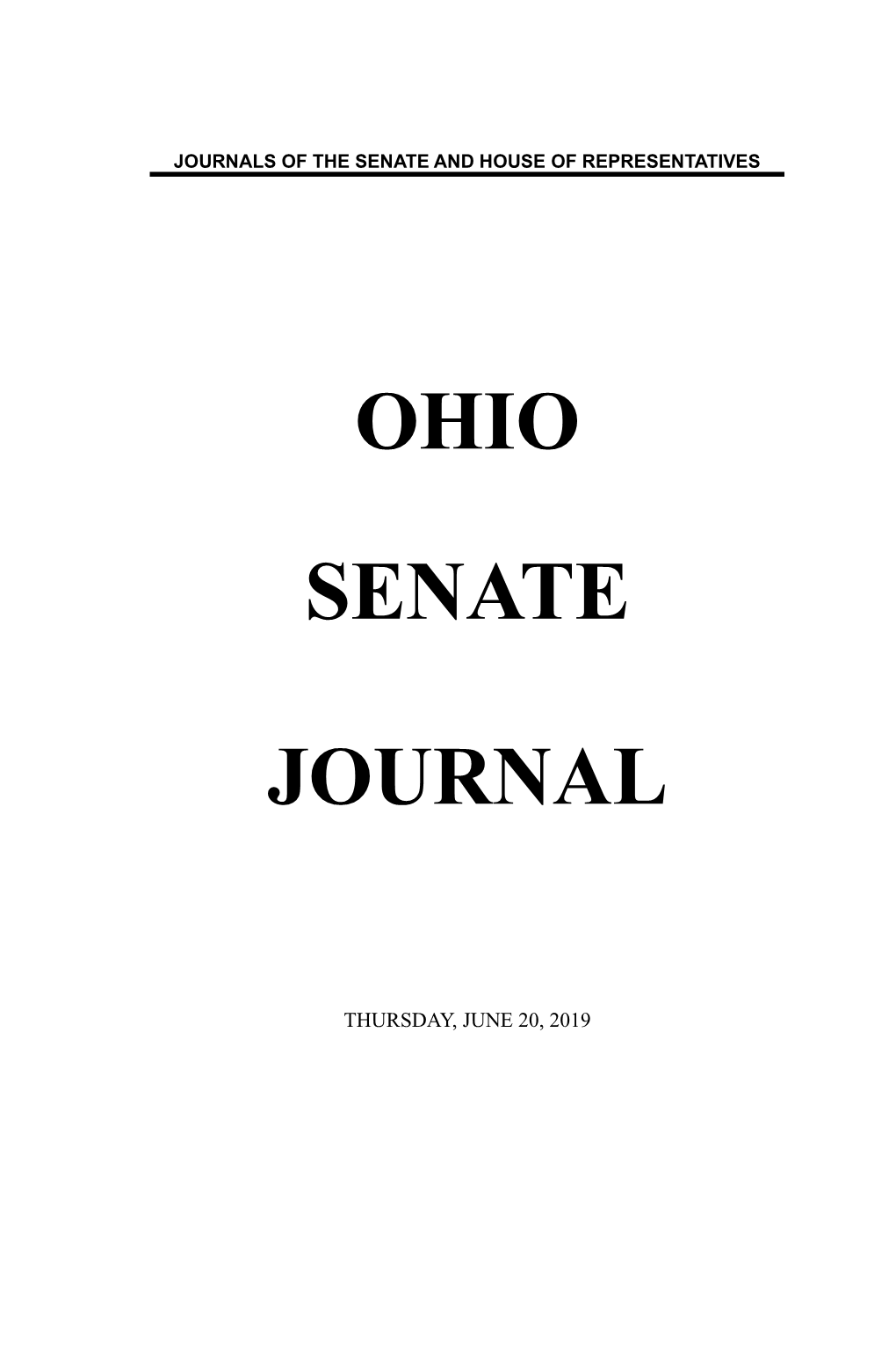 Ohio Senate Journal